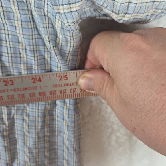 Columbia Men's Plaid Short Sleeve Button-up Shirt Blue White 2XLT - Picture 3 of 6